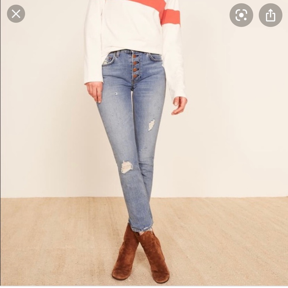 Reformation Winona Button Fly Jeans